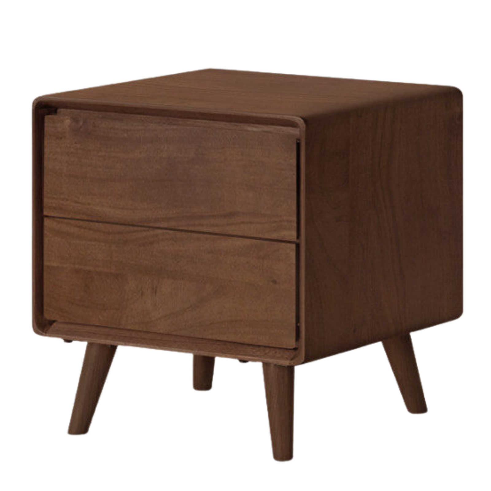 Black Walnut, South American Walnut, White Ash, Oak, Red Zebrawood Solid Wood Classic Nightstand.