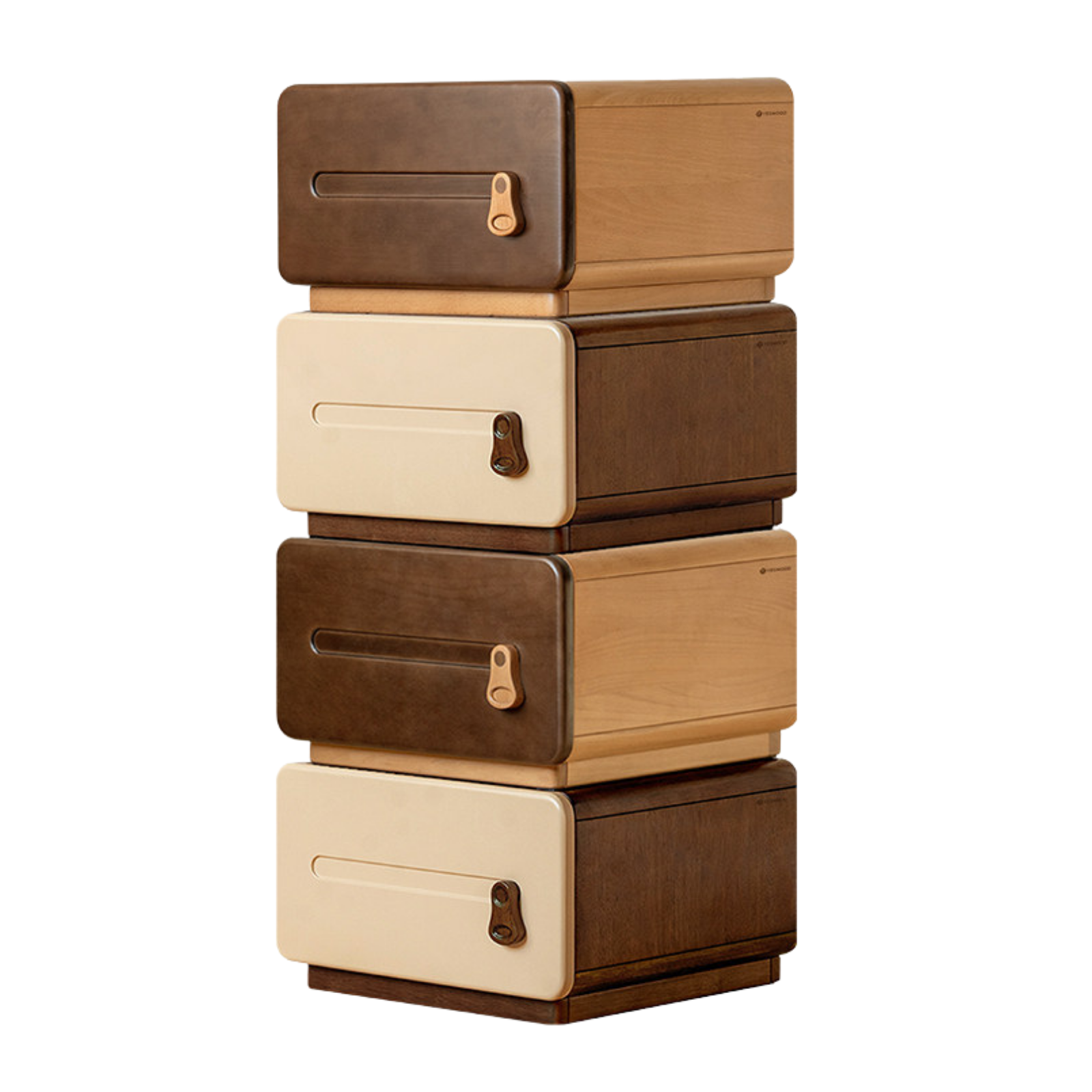 Beech, Rubberwood Solid Wood Children's Chest of Drawers