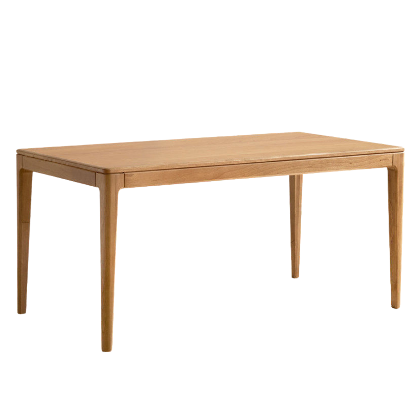 Oak Solid Wood Dining Table with Rectangular Top and Clean Lines