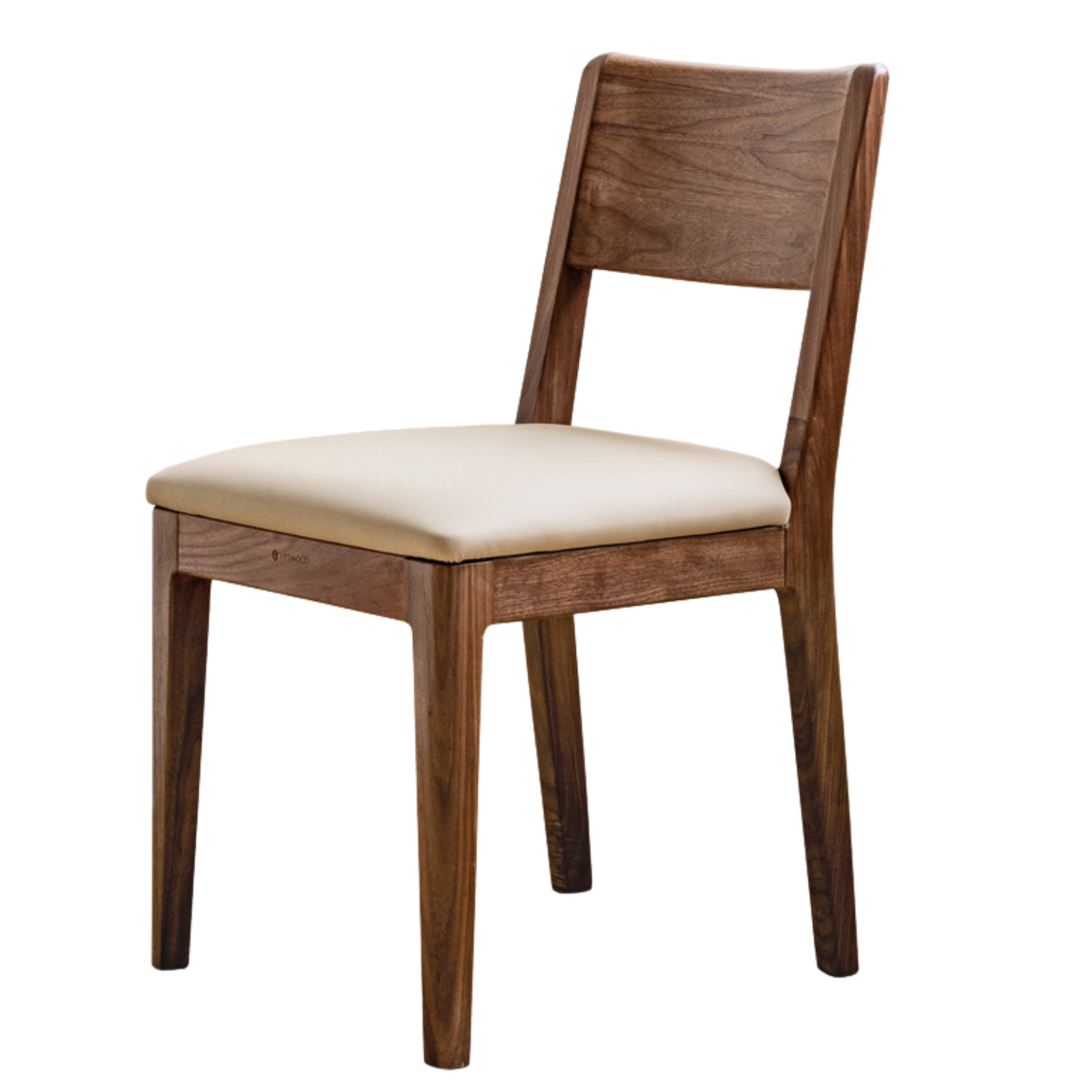 Set 4 pcs Black Walnut, Oak, Solid Rubberwood Dining Soft Chair