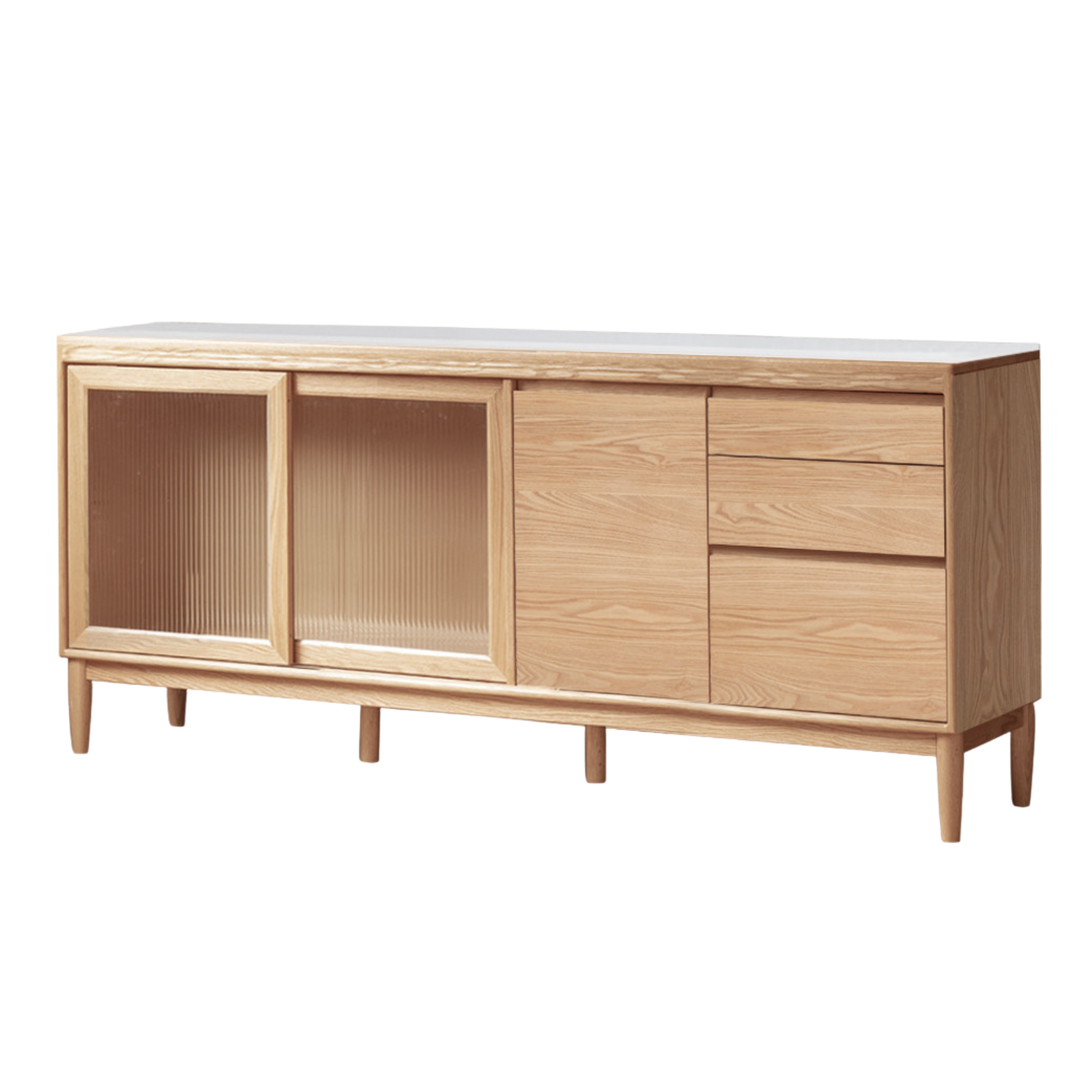 Oak, Ash, White Ash Solid Wood Large Capacity Storage Sideboard