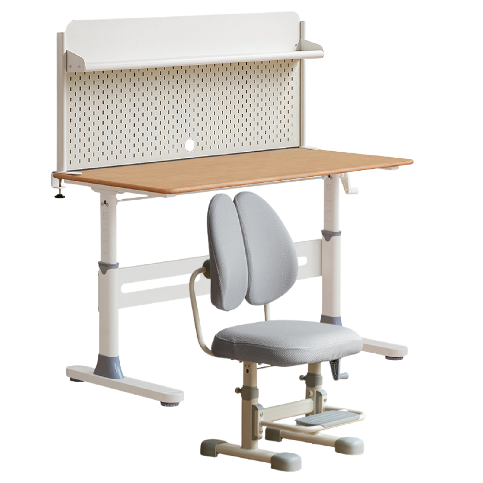 Beech, Solid Rubberwood Solid Wood Kids Liftable Desk