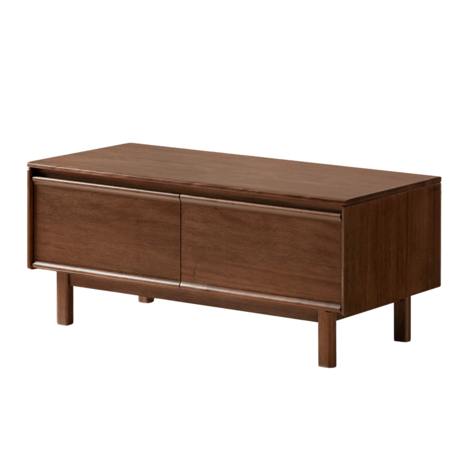 Black Walnut, Ash, Oak Solid Wood, Solid Longan Hardwood Modern Coffee Table
