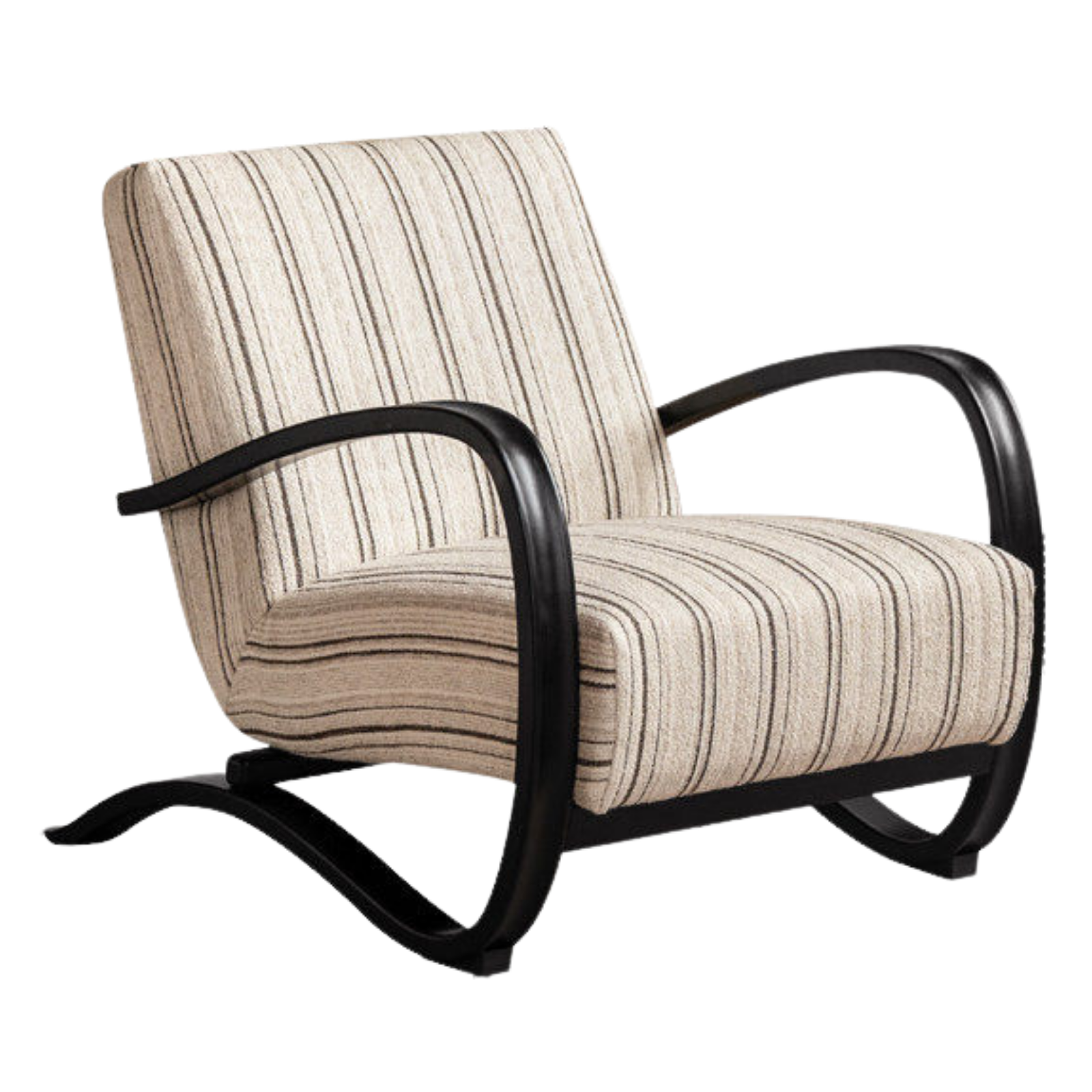 Ash Solid Wood Mid-Century Modern Rocking Accent Chair with Bentwood Frame