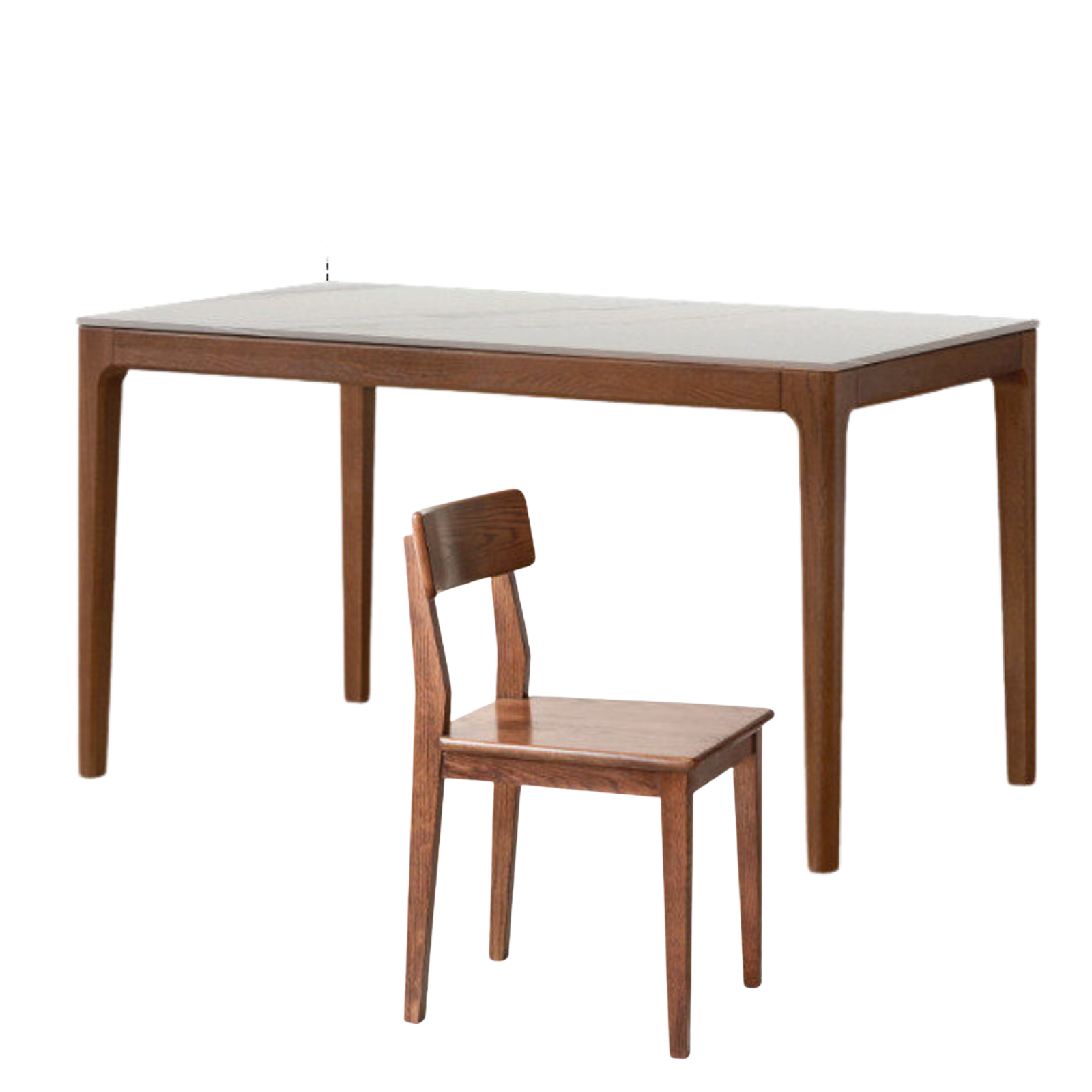 Oak Solid Wood Modern Minimalist Rock Plate Dining Table