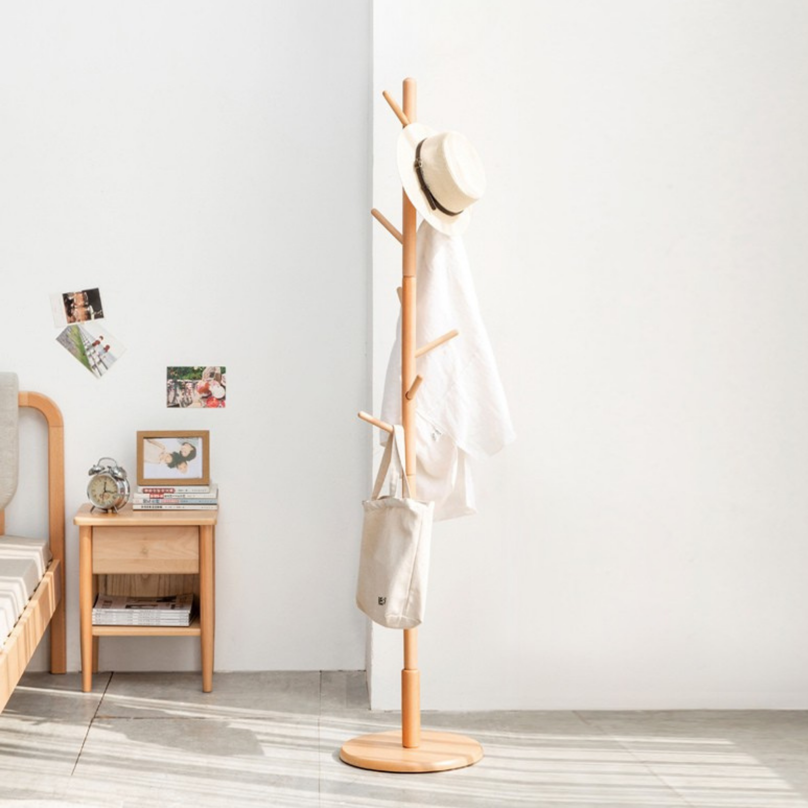 Beech Solid Wood Modern Minimalist Standing Hanger