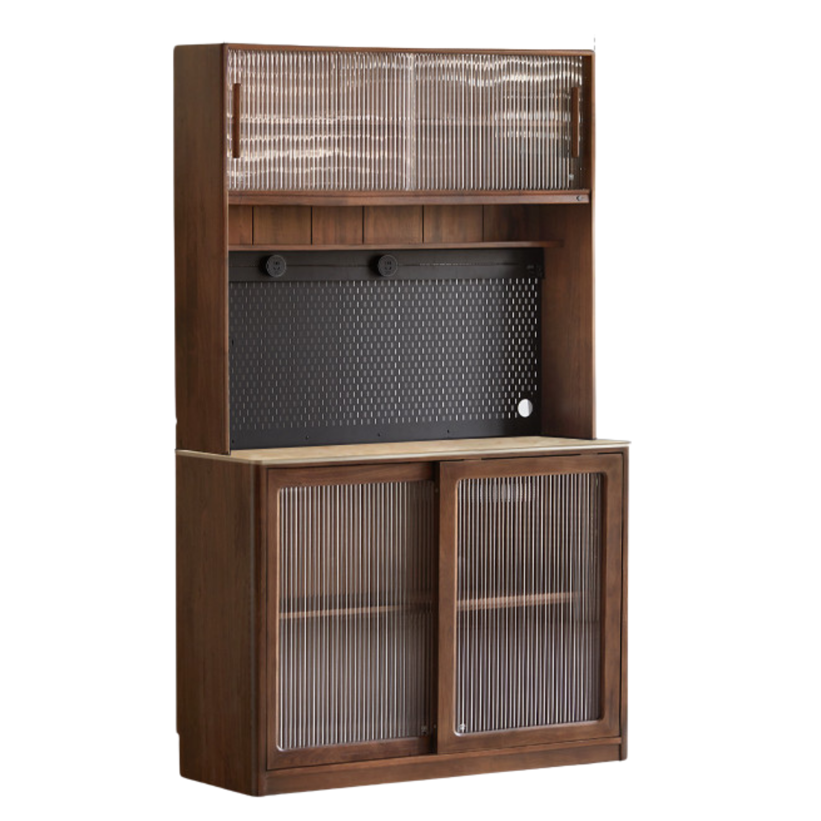 Black Walnut, Ash, Sandalwood Solid Wood Sideboard Hole Storage