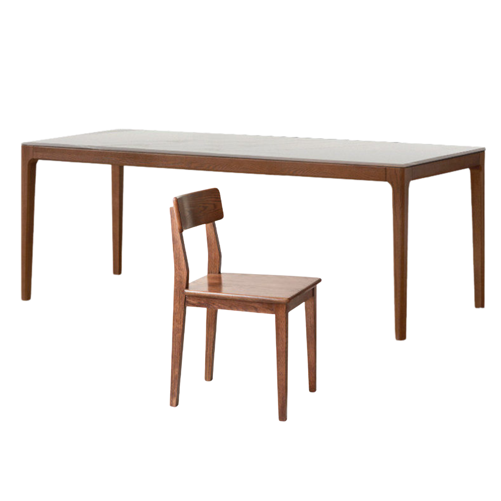 Oak Solid Wood Modern Minimalist Rock Plate Dining Table