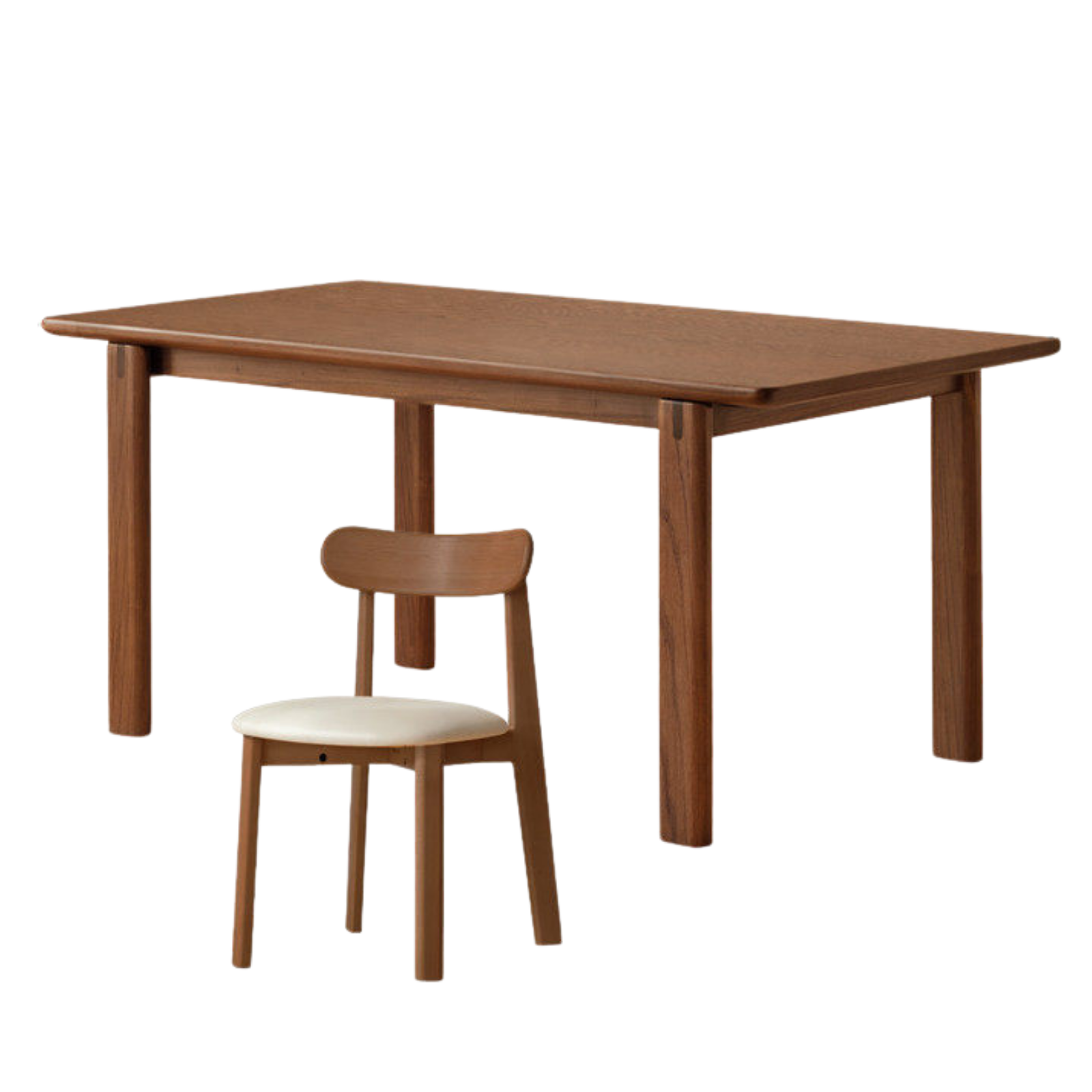 Black Walnut, Oak Solid Wood Large Board Dining Table