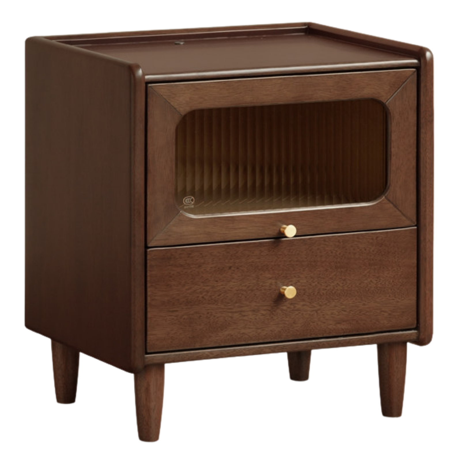 Oak, Merbau Solid Wood Modern Style Nightstand