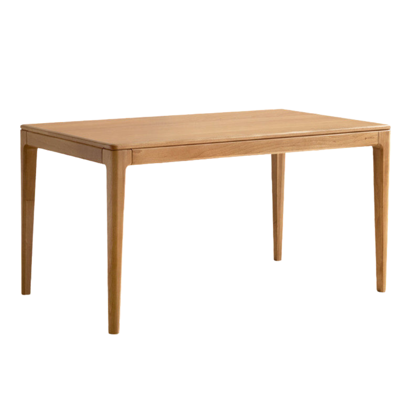 Oak Solid Wood Dining Table with Rectangular Top and Clean Lines