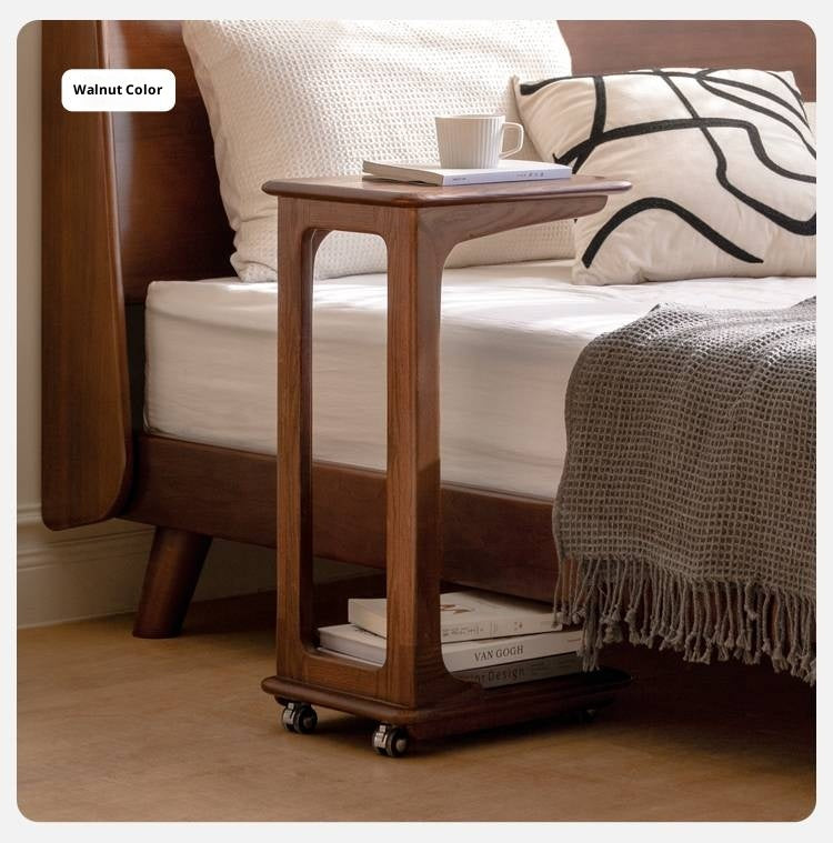 Oak Solid Wood Modern Minimalist Movable Nightstand