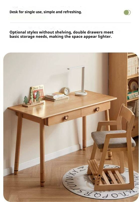 Beech Solid Wood Kids Study Table