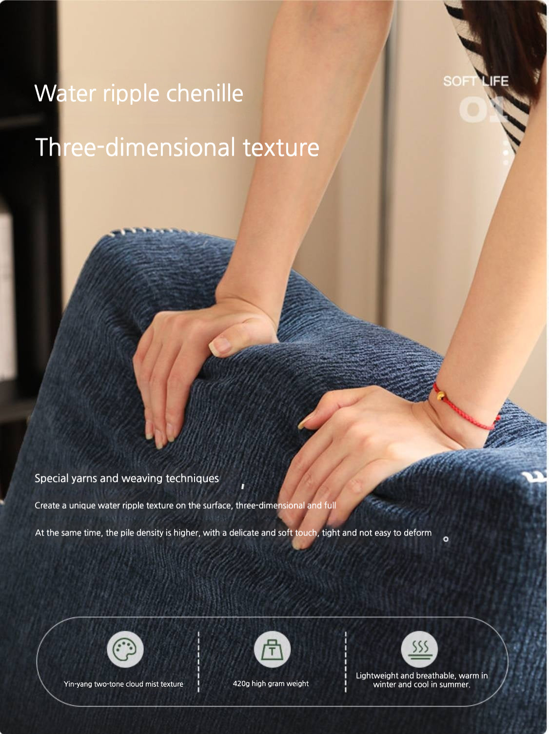 Italian-Inspired Sculptural Design Accent Chair, Modern Fabric Armchair