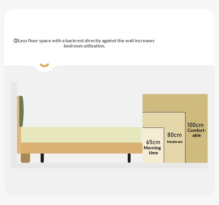 Beech Solid Wood Upholstered Bed — Retro Style with Floating Design, Luminous Light, Luxury Finish