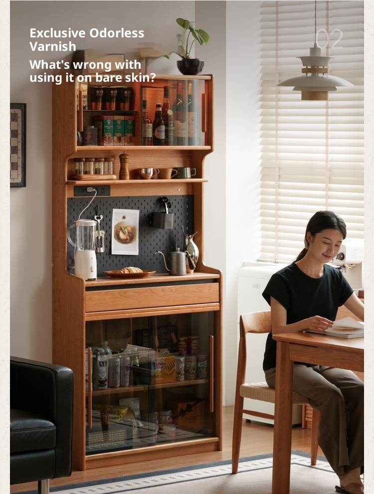 Cherry Solid Wood Ultra-thin Sideboard