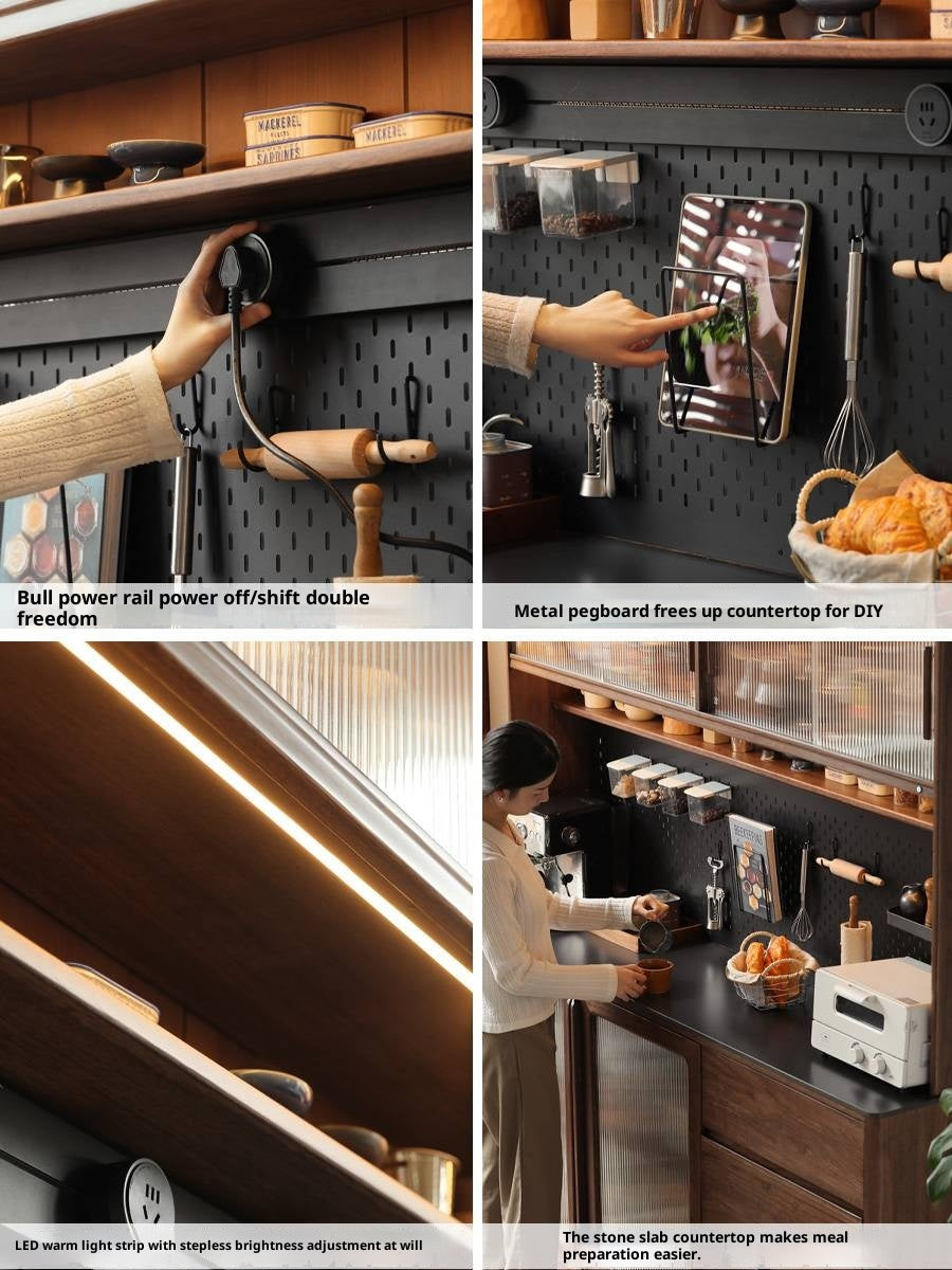 Sandalwood, Ash, White Ash Solid Wood Rock Board Modern Sideboard