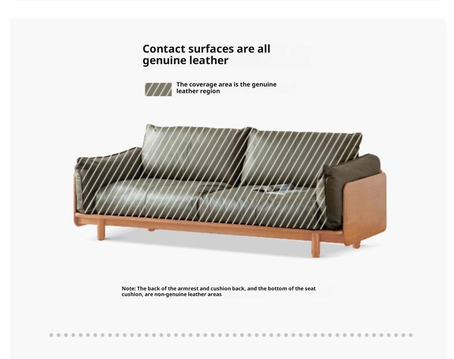 Oak, Ash Solid Wood genuine leather, fabric Sofa