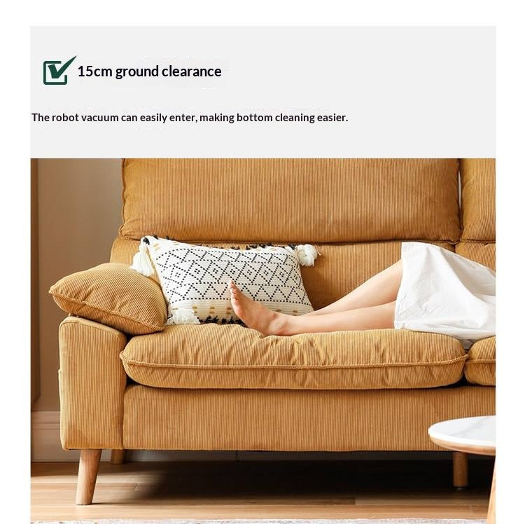 Fabric High Back Straight Sofa Modern.