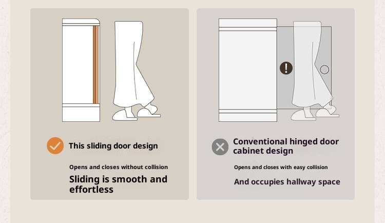 Cherry Solid Wood Ultra-thin Sideboard.