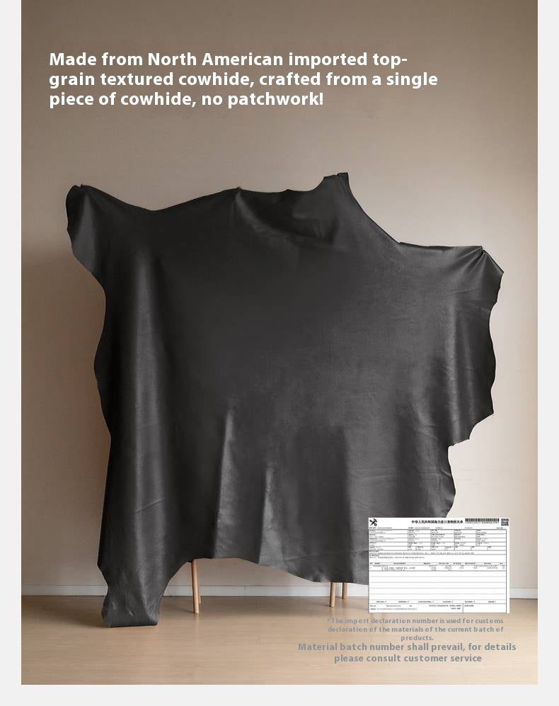 Genuine leather italian minimalist first-layer cowhide black pixel module sofa.