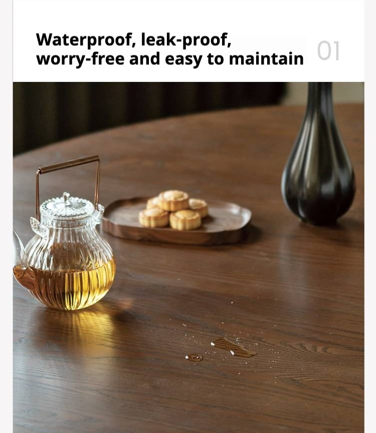 Ash, Black Walnut Solid Wood Modern Large Dining Table