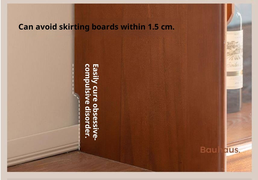 Poplar Solid Wood Vintage Style Glass Bookcase