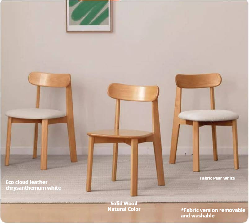 Beech, Oak Solid Wood Modern Dining Chairs