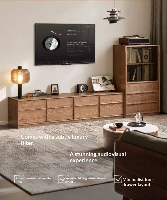 Ash Solid Wood Genuine Leather High Back Sofa