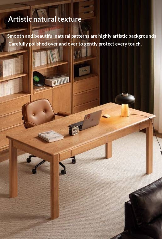 Cherry Solid Wood office Desk Large Size.