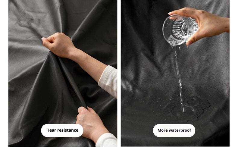 Oak Solid Wood Luxury Genuine Leather Box Bed