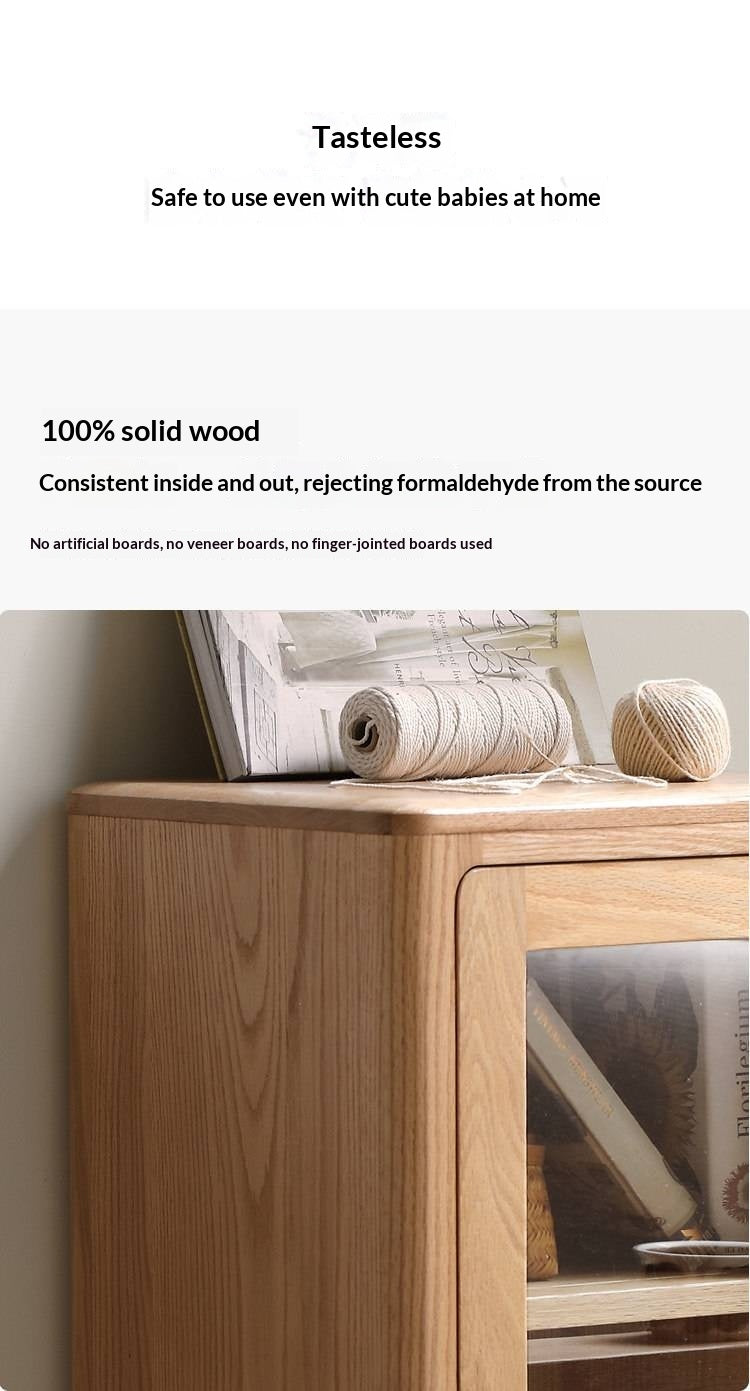 Oak Solid Wood Nordic Side Cabinet