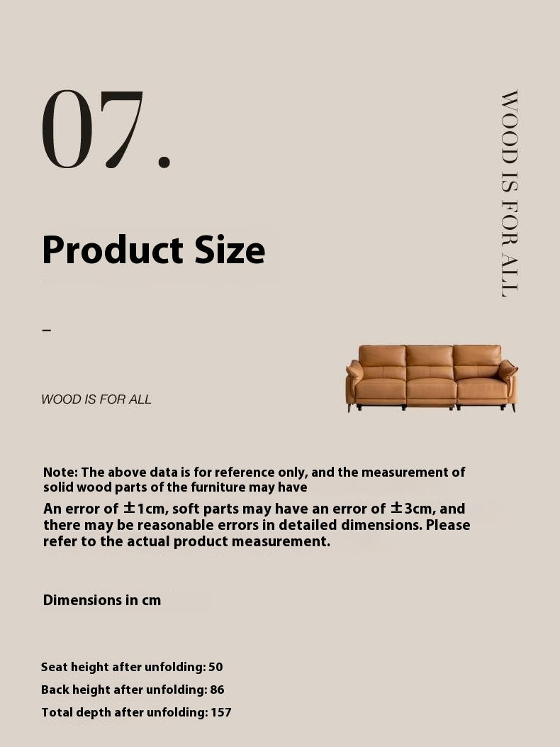 Genuine Leather Italian Style Zero-Wall Electric Recliner Sofa