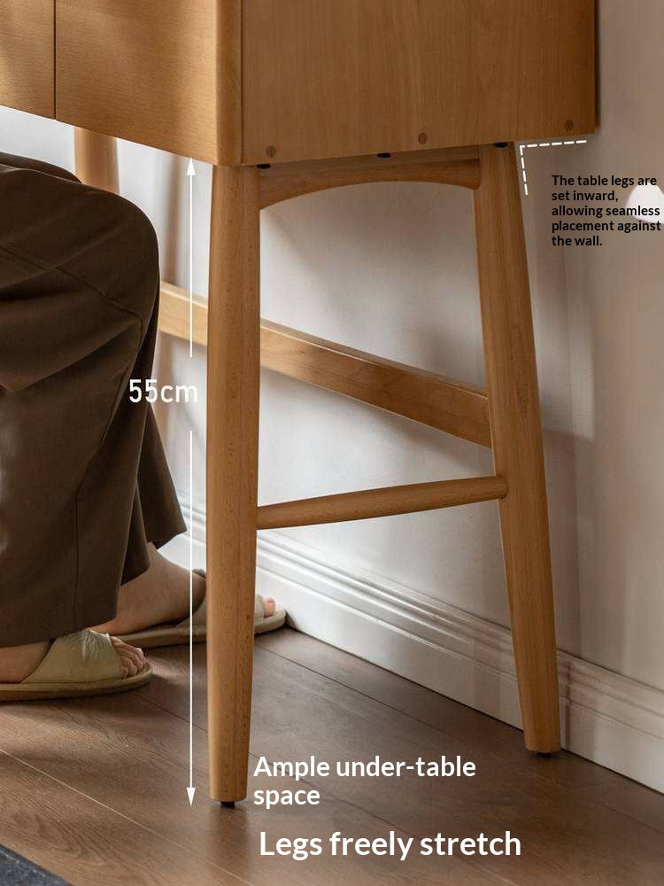 Beech Solid Wood Nordic Style Vanity Table.