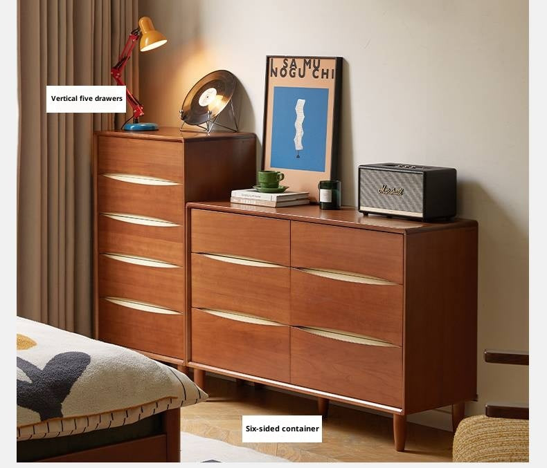 Poplar Solid Wood Vintage Style Drawer Chest