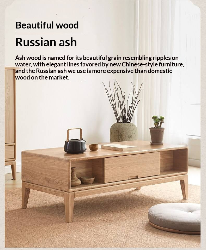 Ash Solid Wood New Style Modern Nordic Coffee Table