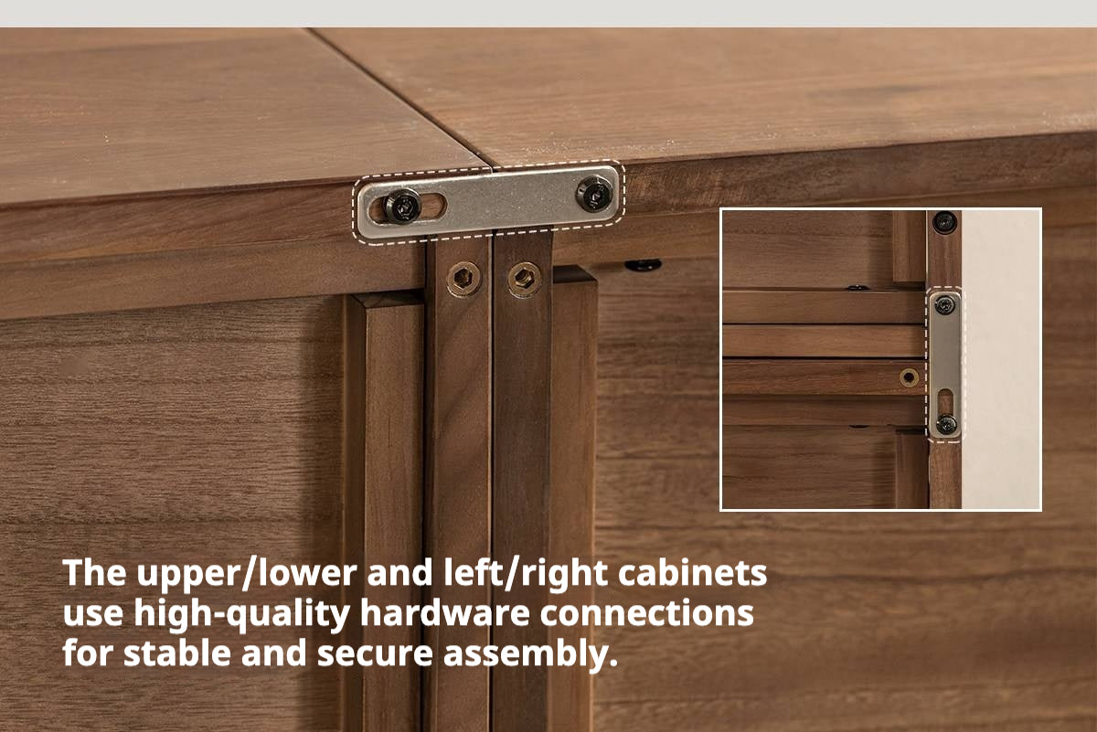 Black Walnut Solid Wood TV Cabinet with Modular Combination and Light Luxury Style