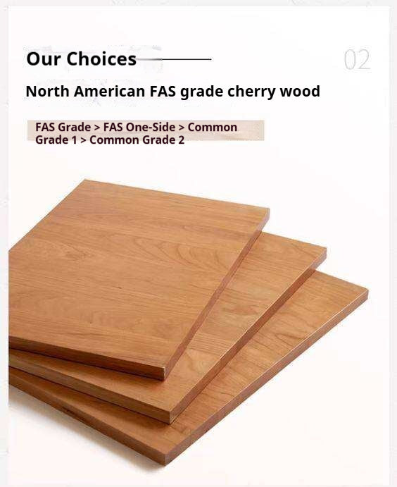 Cherry Solid Wood Bookcase with Wall Integration and Floor Storage Cabinet