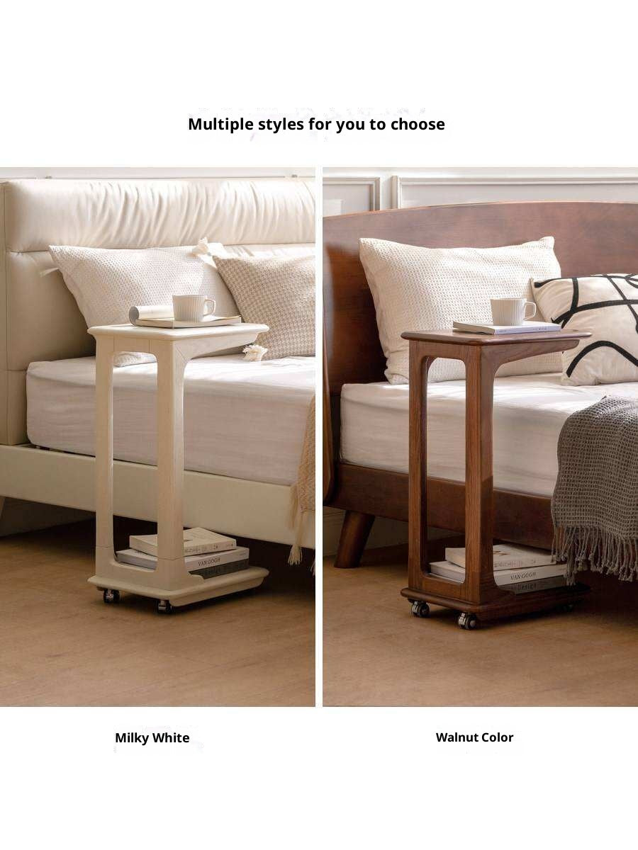 Oak Solid Wood Modern Minimalist Movable Nightstand