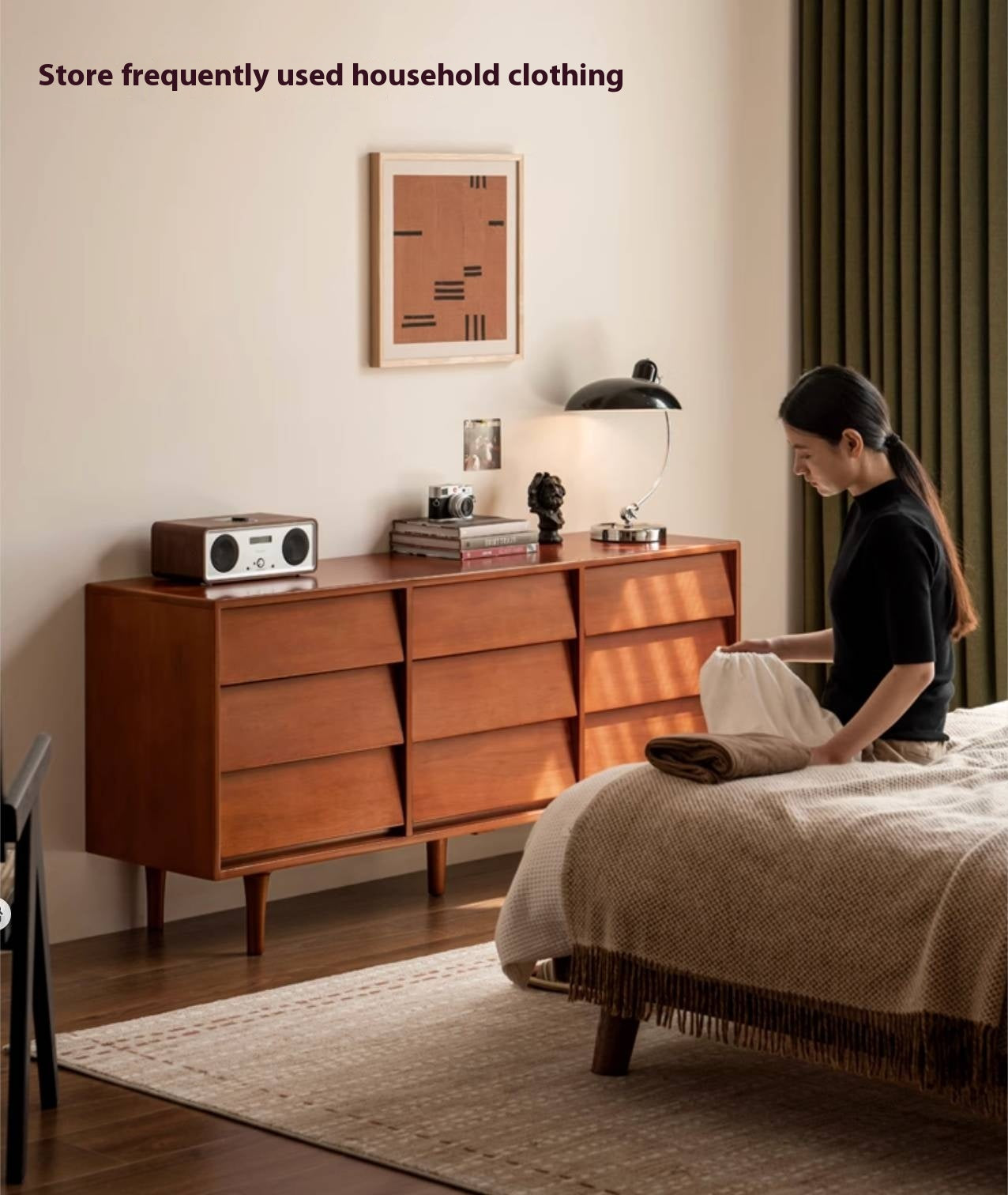 Tulipwood Solid Wood Middle Ancient Style Drawer