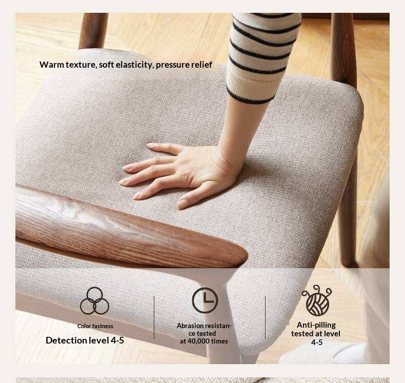4 pcs -Ash solid wood Sculptural Wishbone-Style Dining Chair