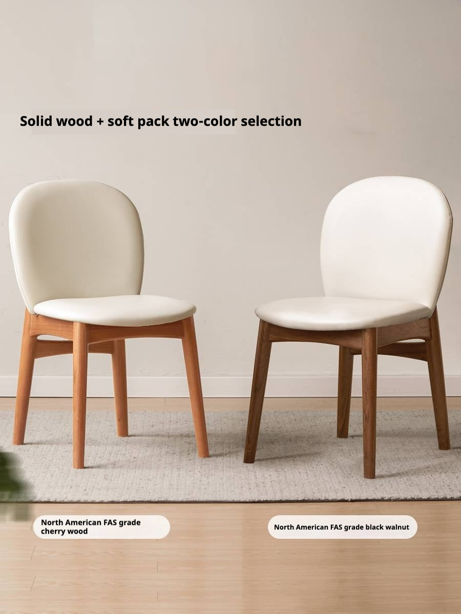 Black Walnut, Cherry Solid Wood Makeup Light Luxury Style Chair