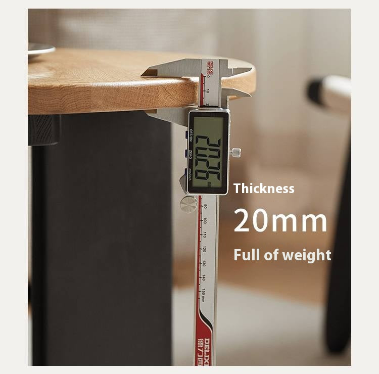 Oak Solid Wood Wabi-Sabi Style Creative Round Coffee Table