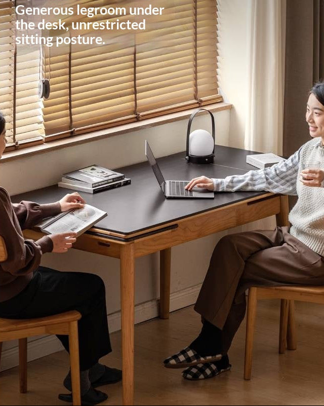 Cherry Solid Wood Extendable Slab Dining Table