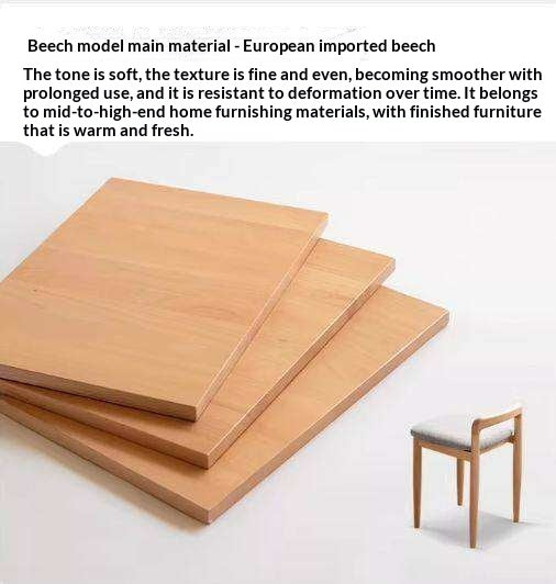 Beech, Cherry Solid Wood Makeup Stool Chair