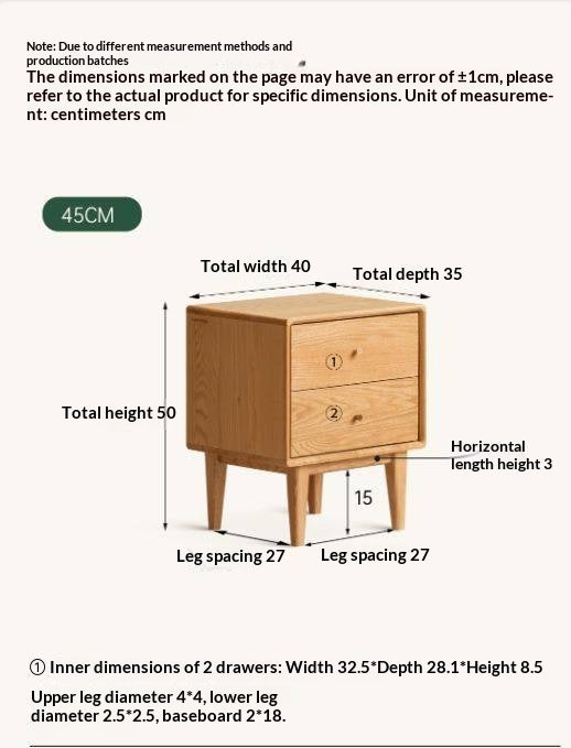 Beech, Oak, Solid RubberWood, Ash solid wood Nightstand