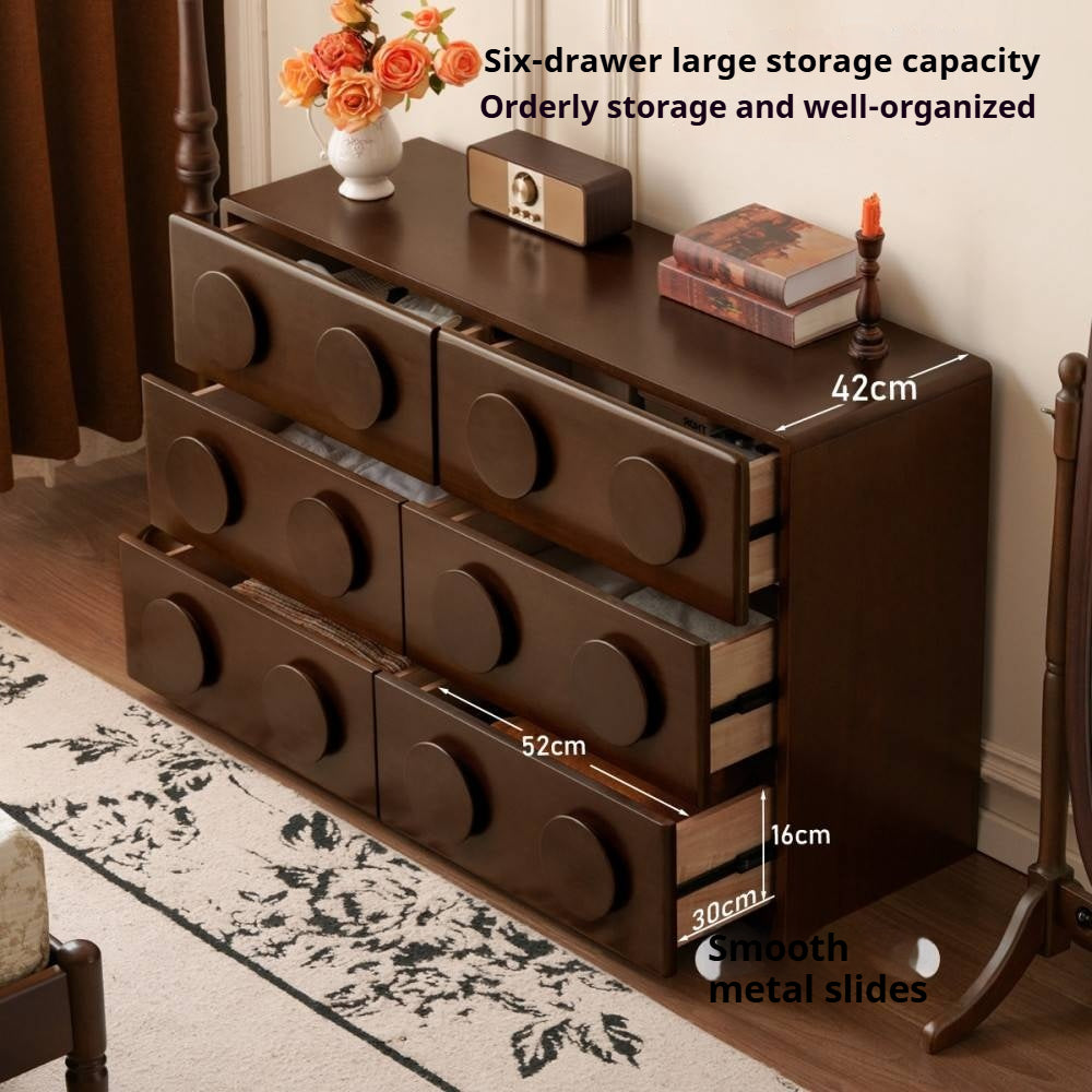 Poplar Solid Wood French Retro Style Bucket Cabinet