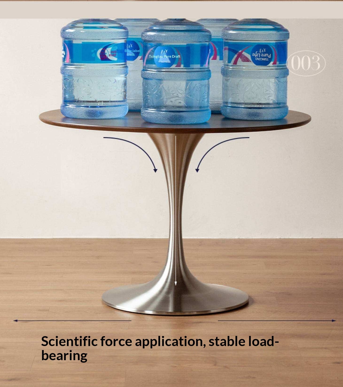 Black Walnut Solid Wood Dining Table Bauhaus Style