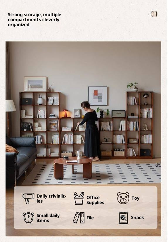 Poplar Solid Wood Antique Style Bookcase