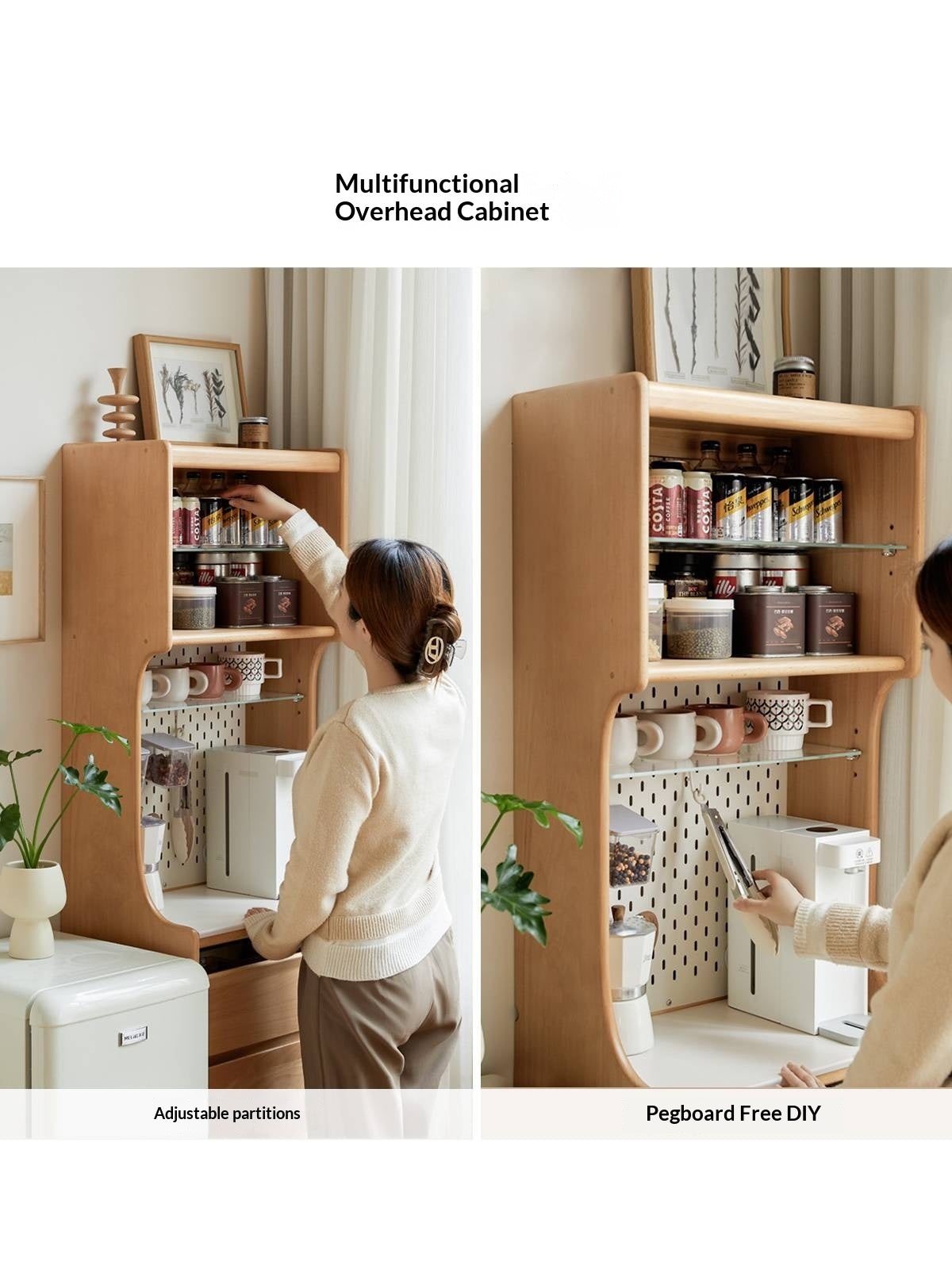 Beech Solid Wood Rock Board Dining Sideboard